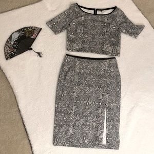 2-piece black and white